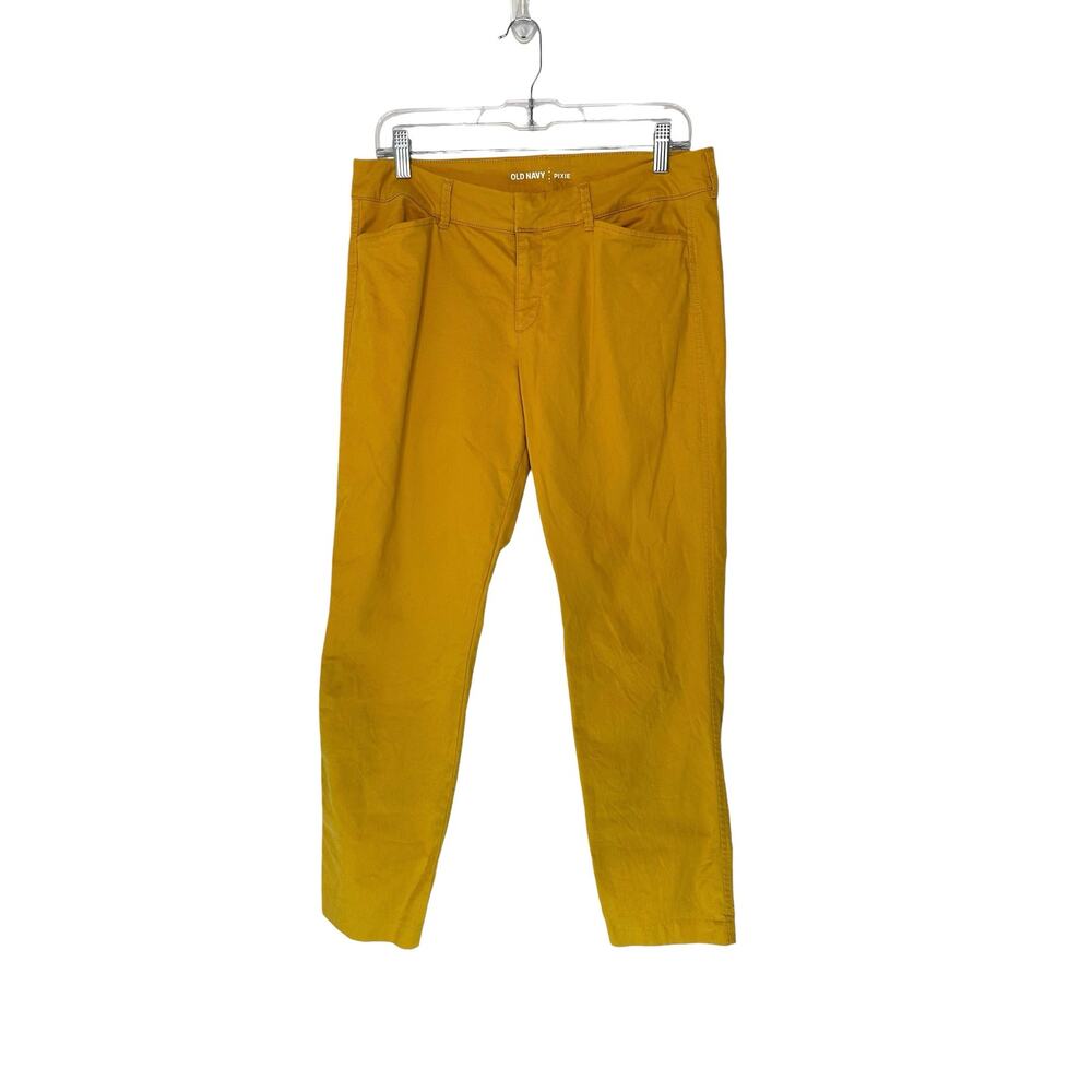 Old Navy Yellowโ Career Business Office Straight Leg Pixie Dress Pants Size 8